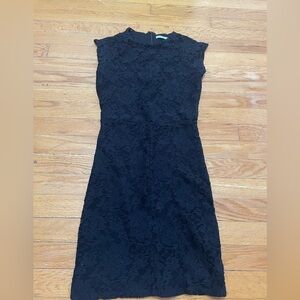 Kimchi Blue Black Floral Lace Midi Dress